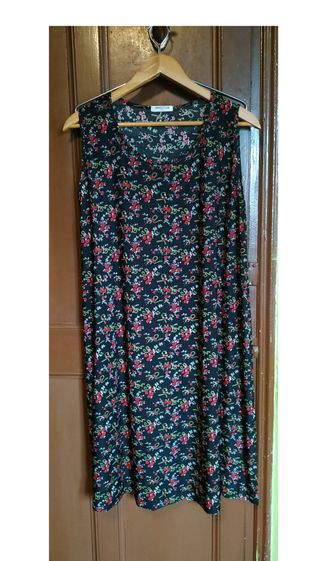 Vestido negro floral XXL