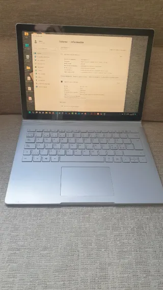 Portátil Microsoft Surface Book 2 Plateado