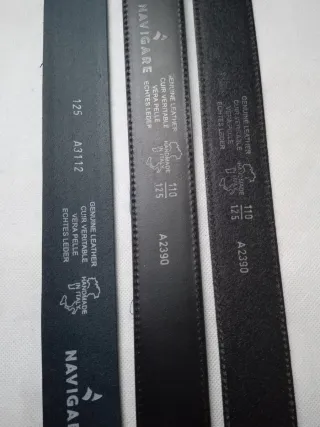 Set 3 Cinture Uomo NAVIGARE Pelle