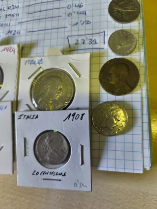 Lote monedas antiguas Italia