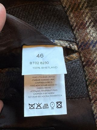 Americana de lana cuadros