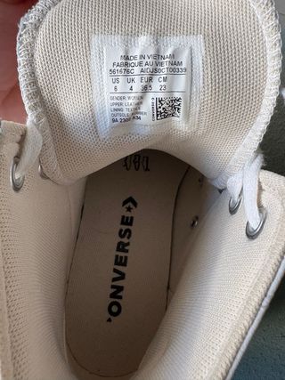 Converse Piel Blanca Plataforma