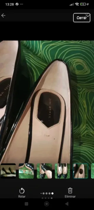 Zapatos de charol negros tacón transparente