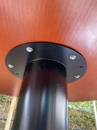 Mesa alta comedor madera y metal