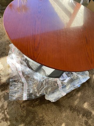 Mesa alta comedor madera y metal