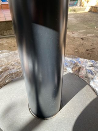 Mesa alta comedor madera y metal