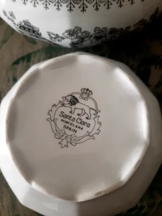 Sopera y Salsero Porcelana Santa Clara(negociable)