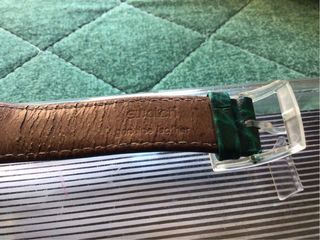 Swatch Orologio, cinturino origin.Pelle Verde 1995