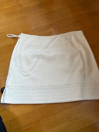 Falda Lana Van Dos Crema Talla 38