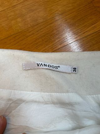 Falda Lana Van Dos Crema Talla 38