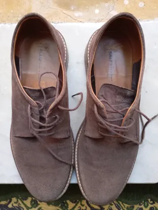 Mocassini Frau Uomo Pelle Scamosciata Marrone 42