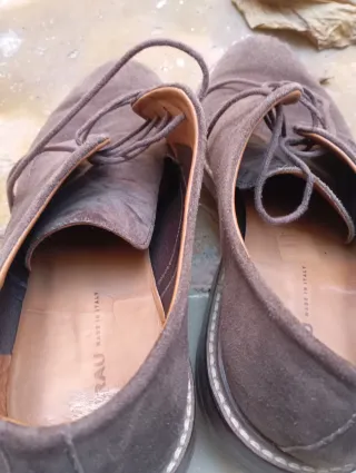 Mocassini Frau Uomo Pelle Scamosciata Marrone 42