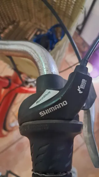 Bicicleta Naranja con Cesta y Portabultos