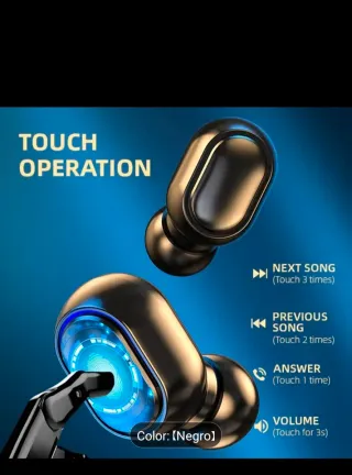 Auriculares Inalámbricos Bluetooth Negro/Azul