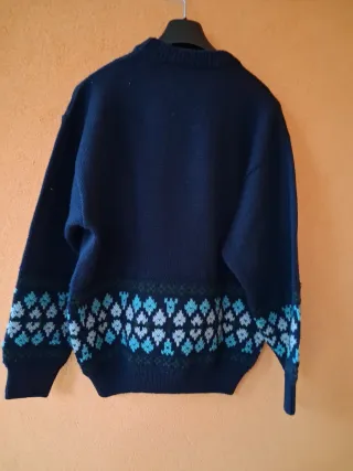 Maglione MALAGRIDA blu jacquard