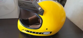 Casco Moto Cross Vintage Amarillo