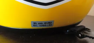 Casco Moto Cross Vintage Amarillo