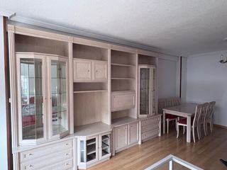 Mueble de salón modular madera y cristal