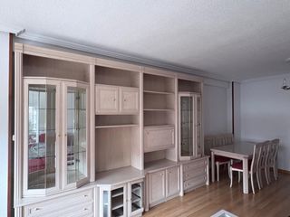 Mueble de salón modular madera y cristal