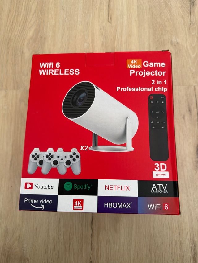 Proyector con mandos y juegos