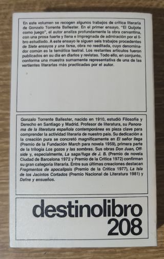 El Quijote como juego y otros trabajos críticos