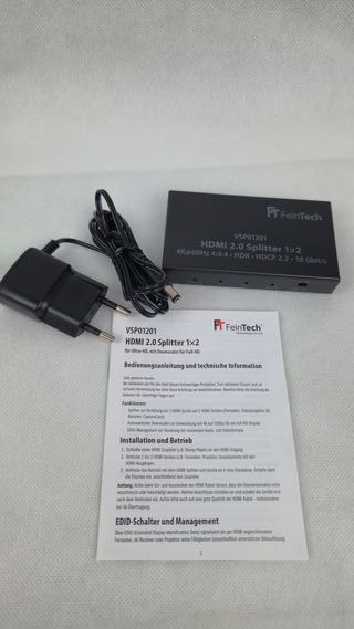 Splitter HDMI 2.0 FeinTech 1x2 4K60 HDR