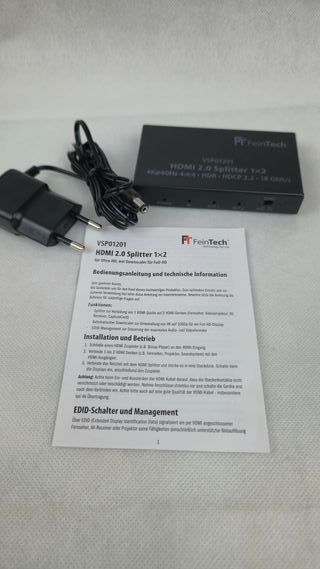 Splitter HDMI 2.0 FeinTech 1x2 4K60 HDR