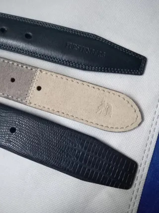 Set 3 Cinture Uomo Pelle e Camoscio