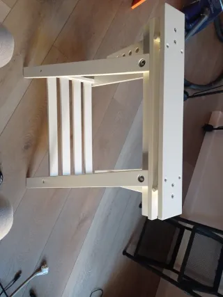 Soporte escritorio madera y metal