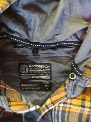 Camisa de cuadros con capucha Koroshi