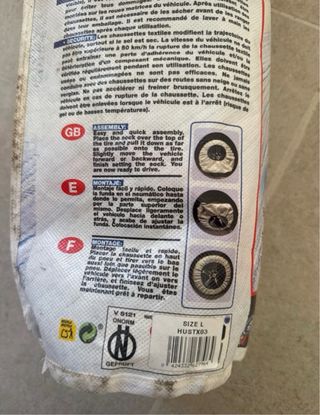 Cadenas de nieve textiles para invierno