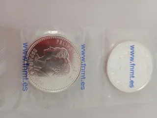 Lote 5 monedas plata 30€ COVID