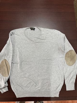 Jersey Massimo Dutti Gris con coderas