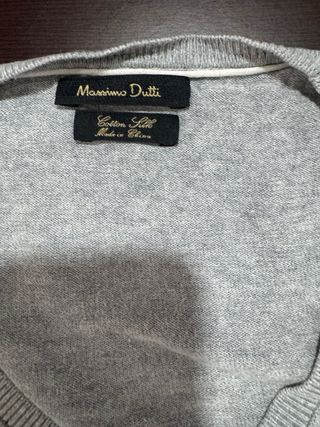 Jersey Massimo Dutti Gris con coderas