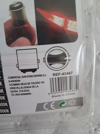 Bombillas Coche P21/5W Naranja (2uds)