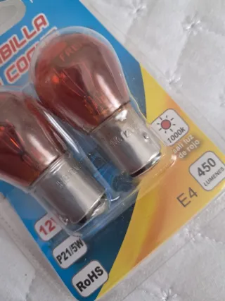 Bombillas Coche P21/5W Naranja (2uds)