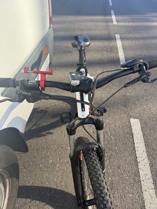 Bici Eléctrica MTB Decathlon Blanca