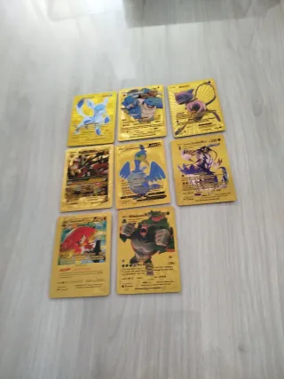 Cartas Pokémon Doradas Metálicas