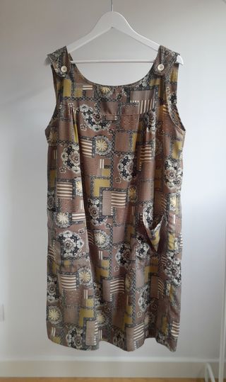 Vestido marrón tirantes XXL