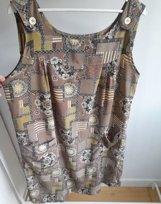 Vestido marrón tirantes XXL