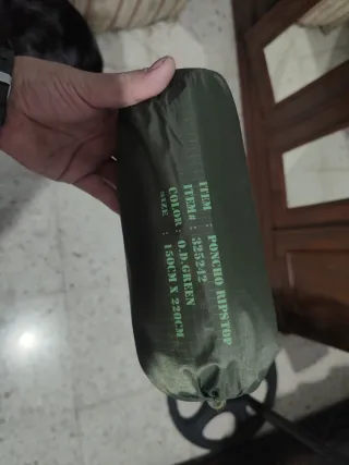 Poncho Militar Ripstop verde oliva