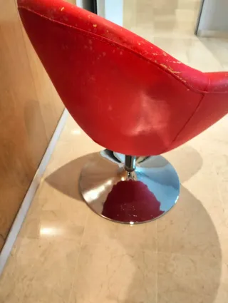 Sillón giratorio pie cromado