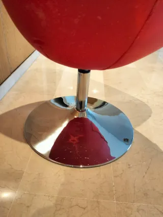 Sillón giratorio pie cromado