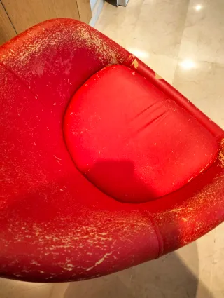 Sillón giratorio pie cromado