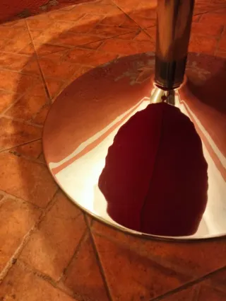 Sillón giratorio pie cromado