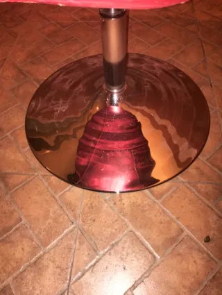 Sillón giratorio pie cromado