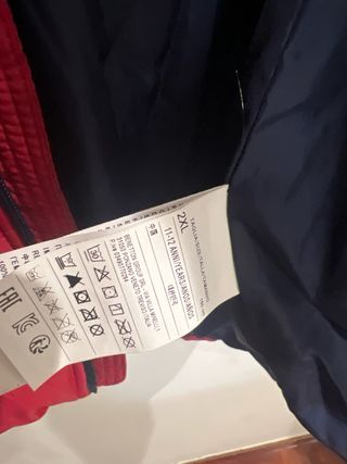 Plumífero Benetton Rojo Talla 11-12 Años