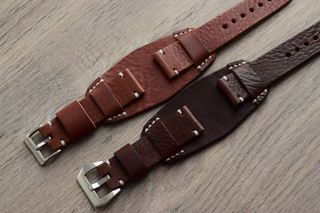 Correa de reloj cuero estilo militar Bund 18-26mm