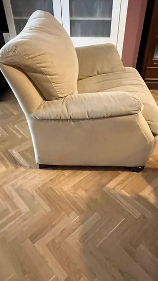 Sillón Natuzzi tela color crema
