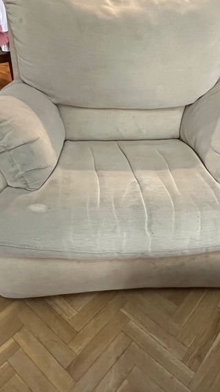 Sillón Natuzzi tela color crema